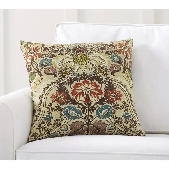 Pottery Barn Other - 2 Pottery Barn Jules Printed Velvet 20" Square Floral Medallion Pillow Covers